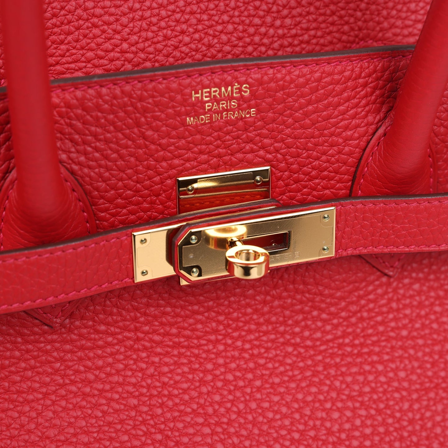 Hermes Birkin 35 Rouge Casaque Togo Gold Hardware