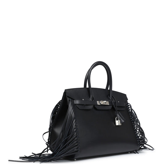 Hermes Birkin 35 Anate Black Evergrain Palladium Hardware