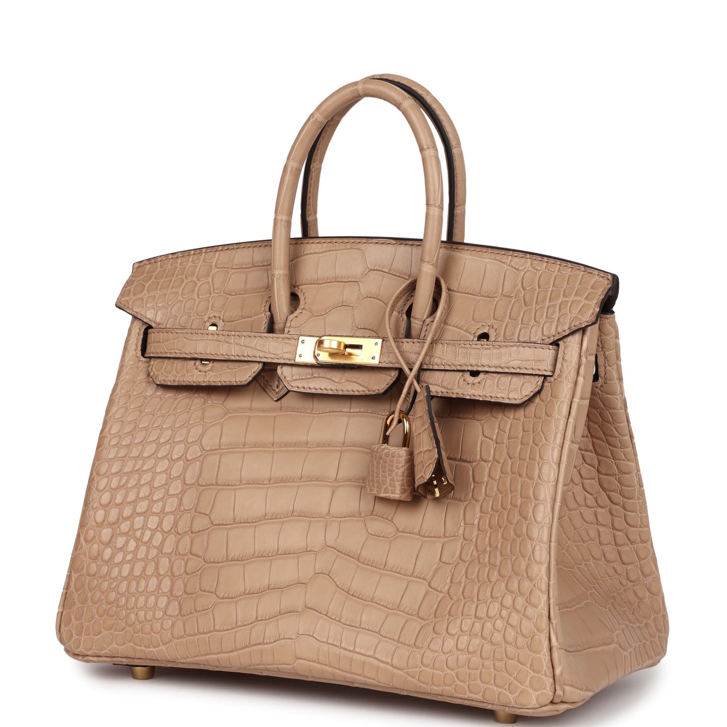 Hermes Birkin 25 Chai Matte Alligator Gold Hardware