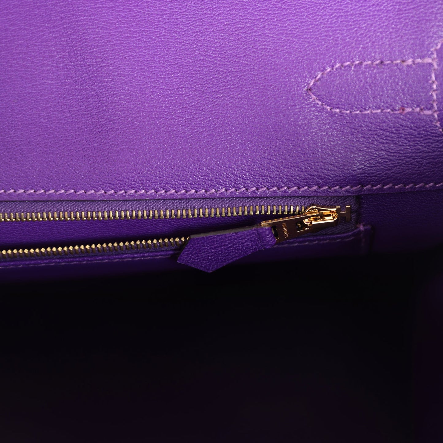 Hermes Birkin 35 Ultraviolet Shiny Porosus Crocodile Gold Hardware