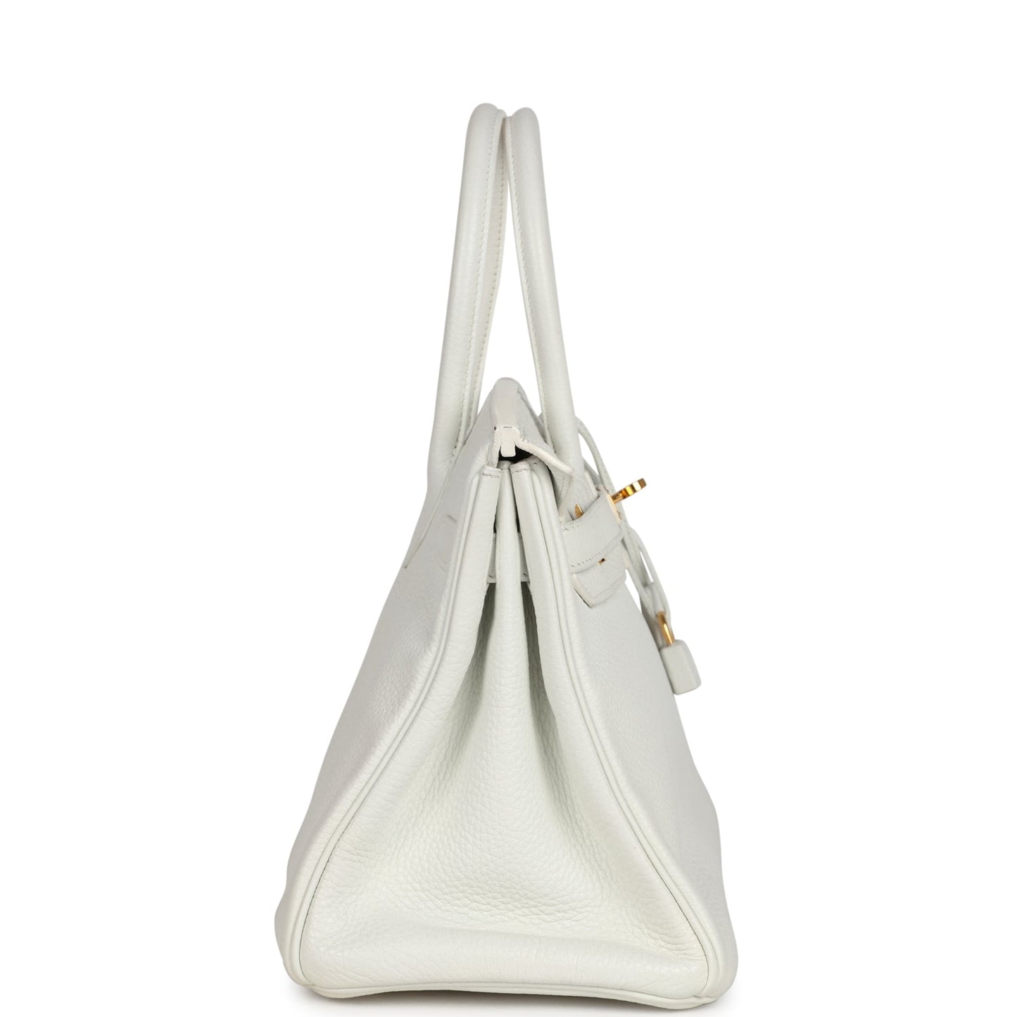 Hermes Birkin 30 White Clemence Gold Hardware