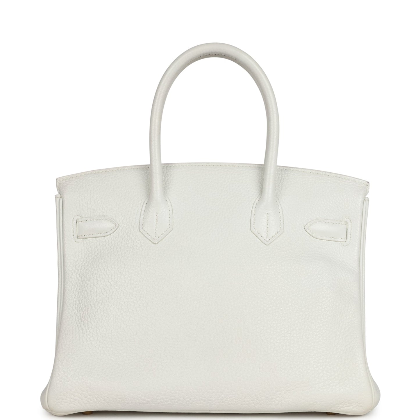 Hermes Birkin 30 White Clemence Gold Hardware