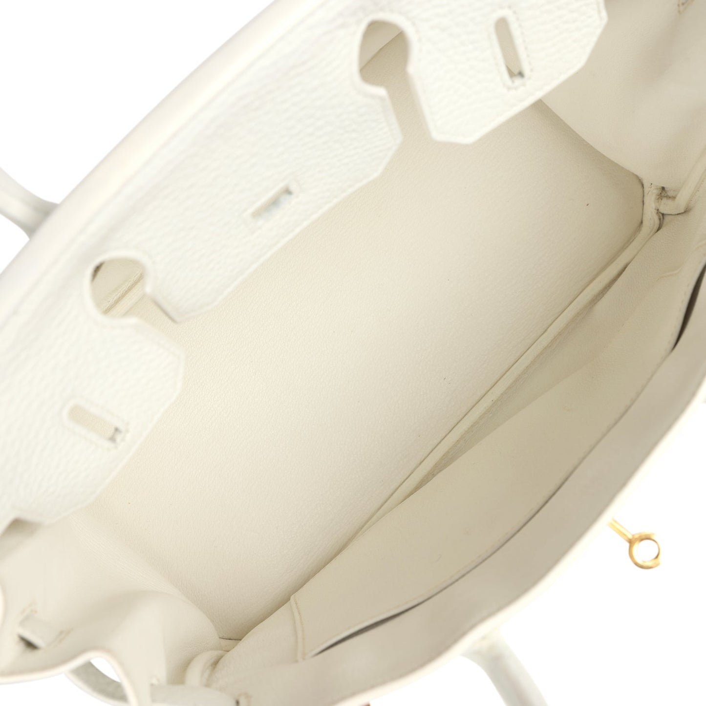 Hermes Birkin 30 White Clemence Gold Hardware