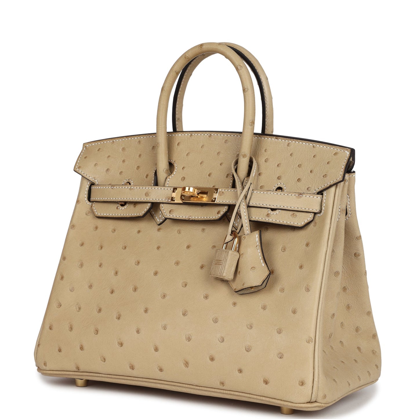Hermes Birkin 25 Trench Ostrich Gold Hardware