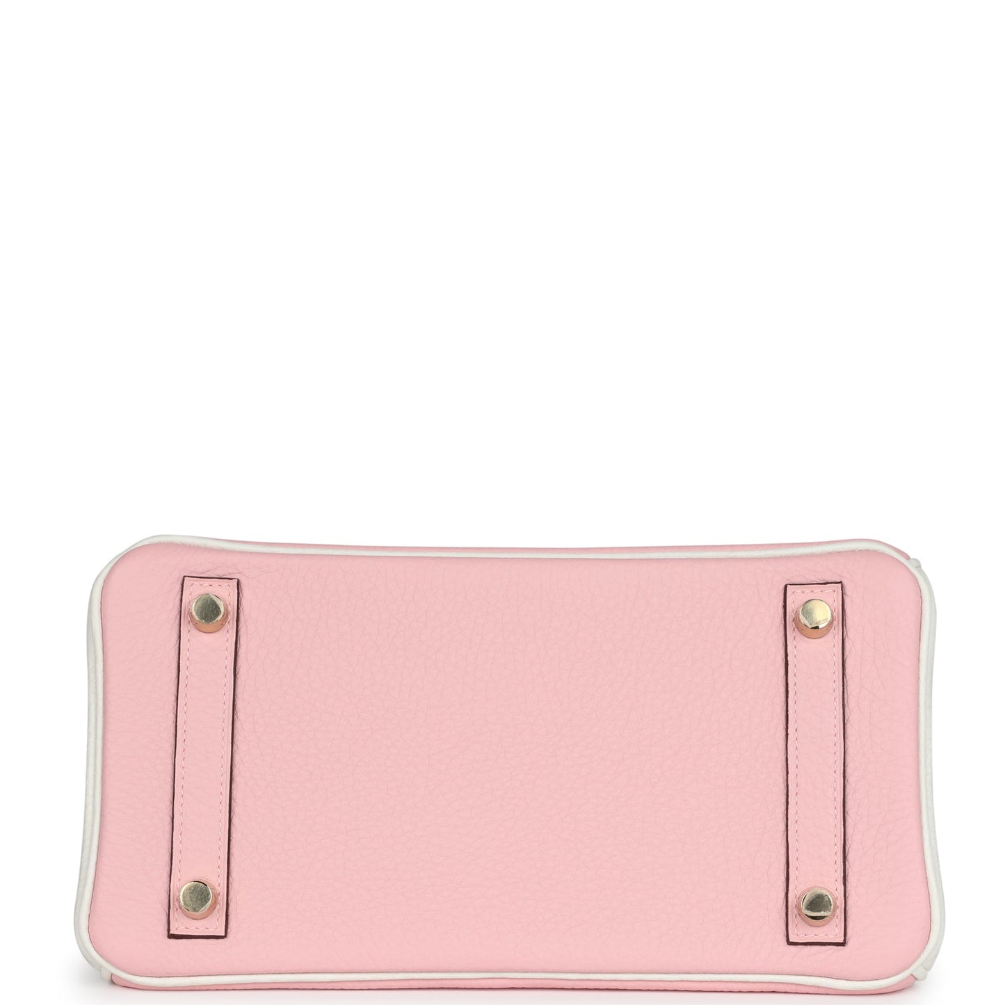 Hermes Special Order (HSS) Birkin 25 Rose Sakura and White Clemence Brushed Gold Hardware