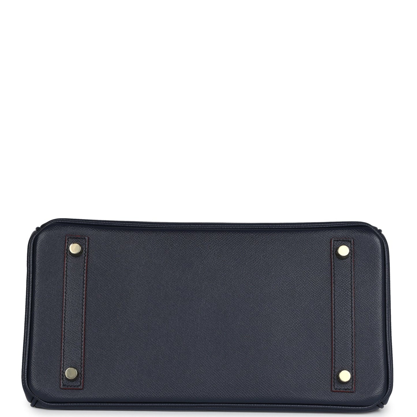 Hermes Birkin 30 Bleu Indigo and Rouge H Contour Epsom Gold Hardware