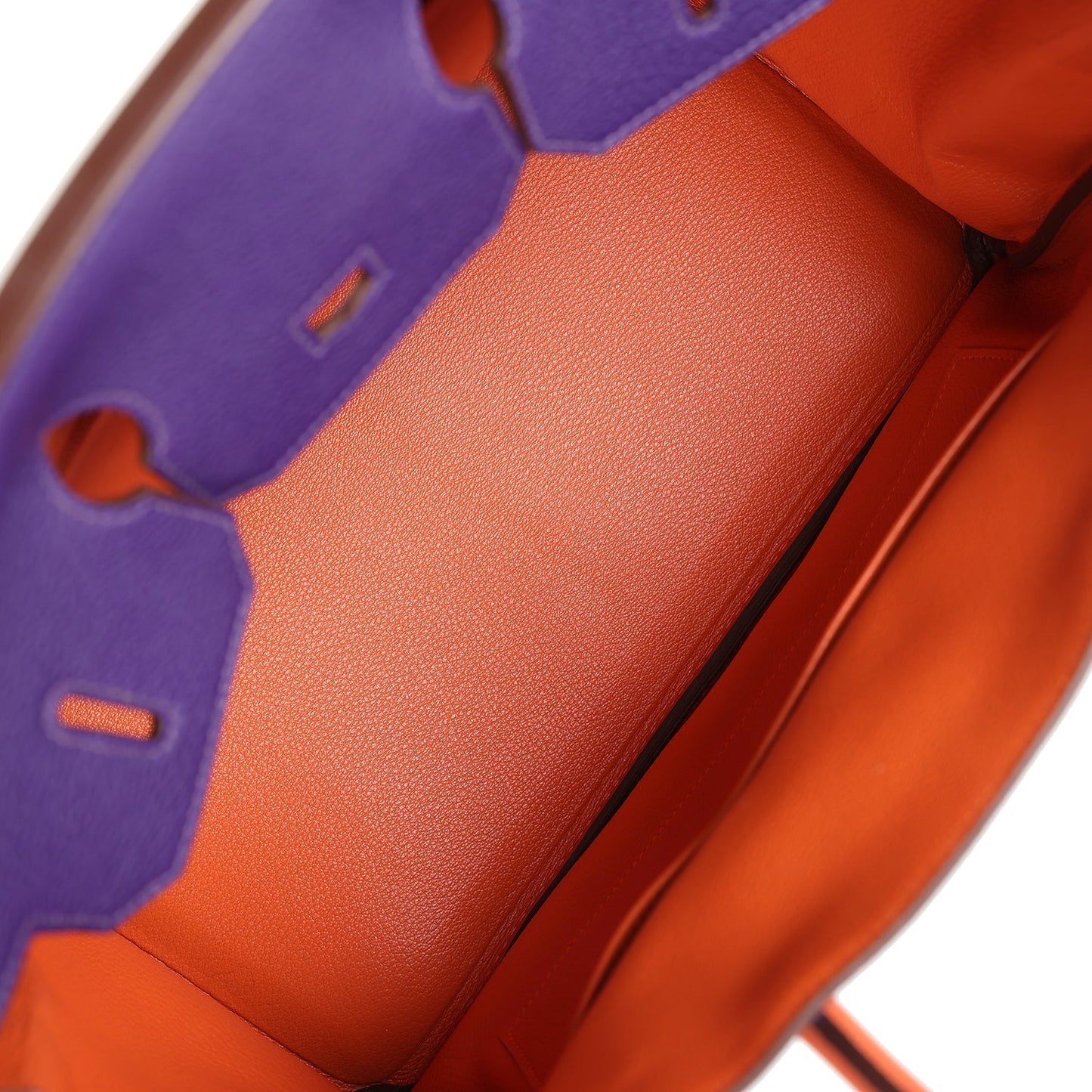 Hermes Special Order (HSS) Birkin 35 Tricolor Bleu Hydra, Ultraviolet and Orange Togo Palladium Hardware