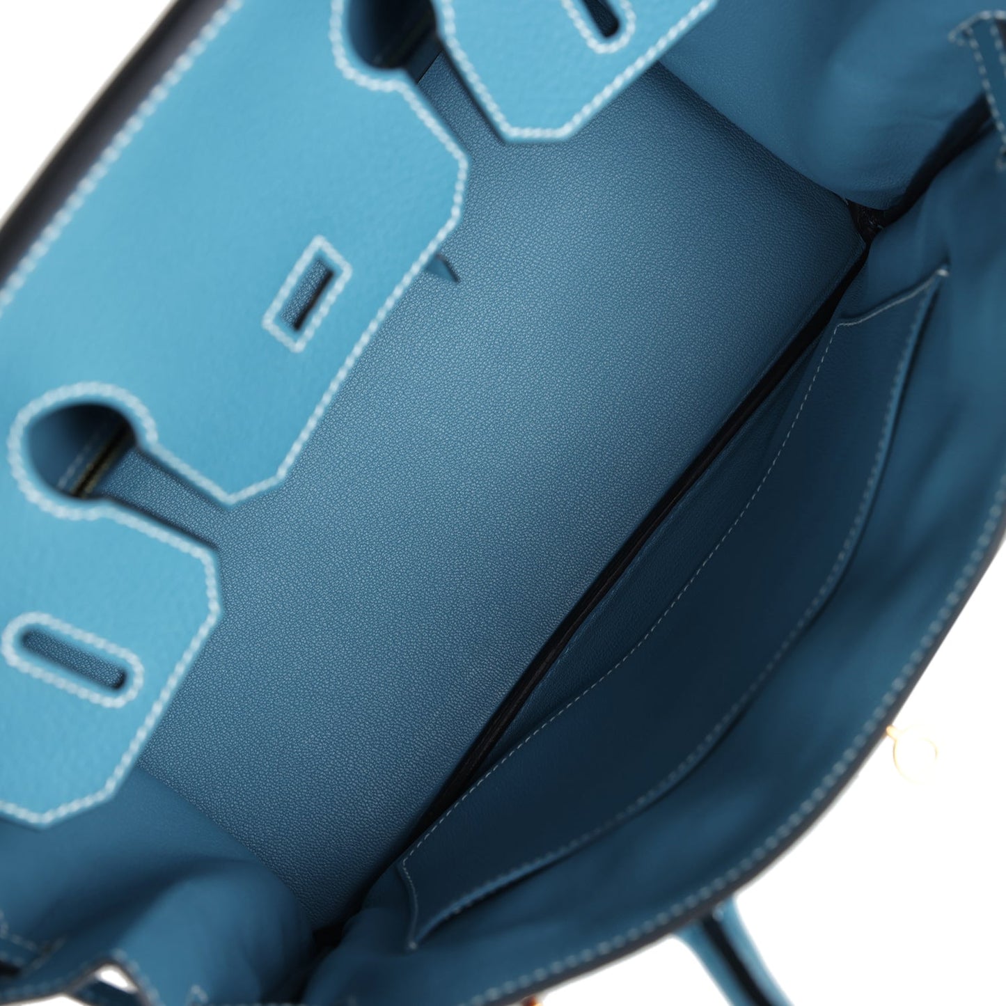 Hermes Birkin 30 Blue Jean Togo Gold Hardware