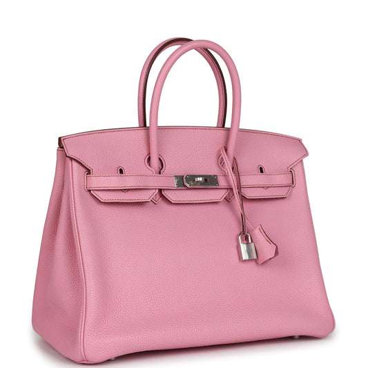 Hermes Birkin 35 Bubblegum Togo Palladium Hardware