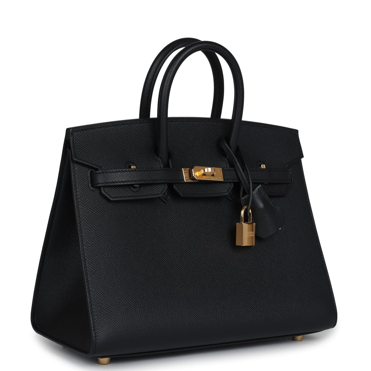 Hermes Birkin Sellier 25 Black Epsom Gold Hardware
