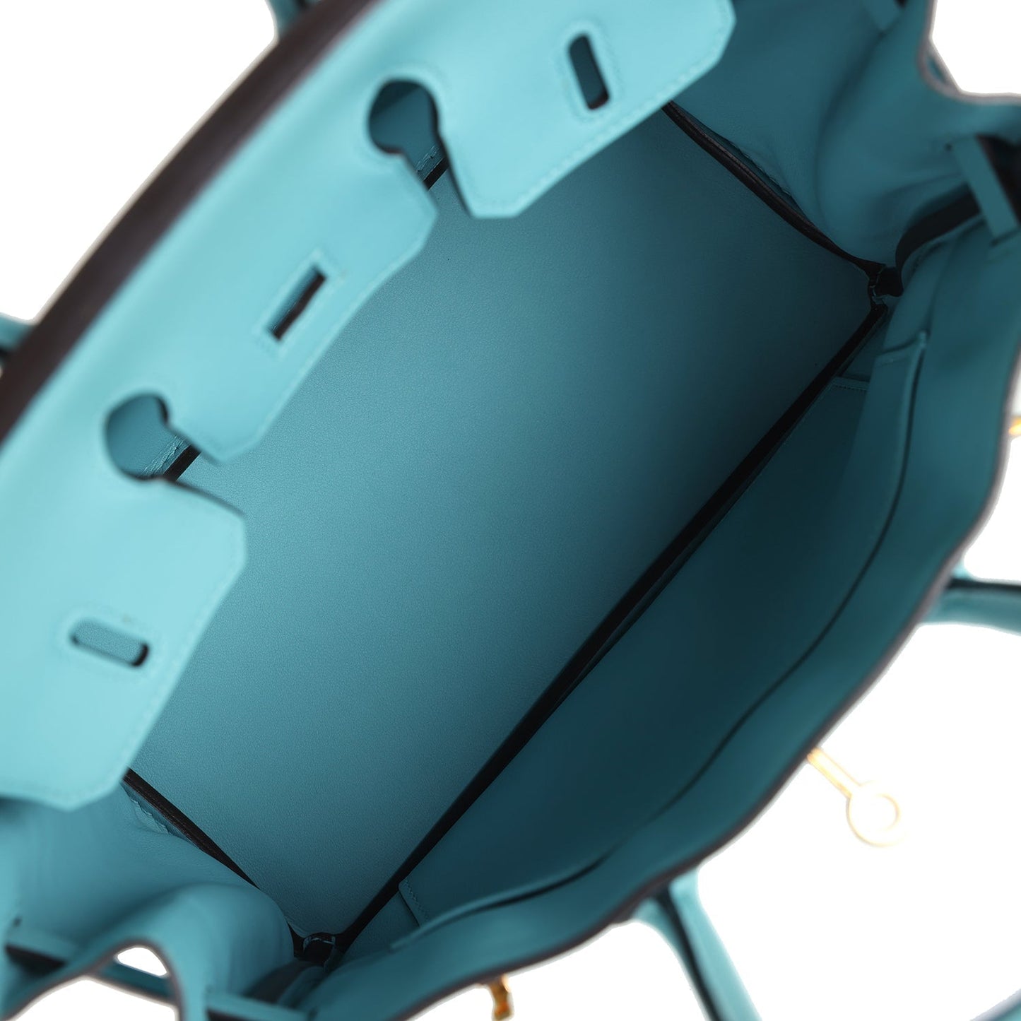 Hermes Birkin 25 Bleu Saint Cyr Swift Gold Hardware