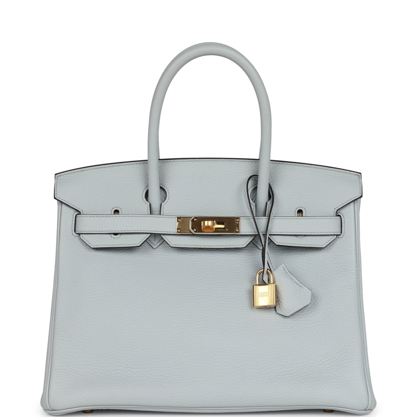 Hermes Birkin 30 Bleu Pale Clemence Gold Hardware