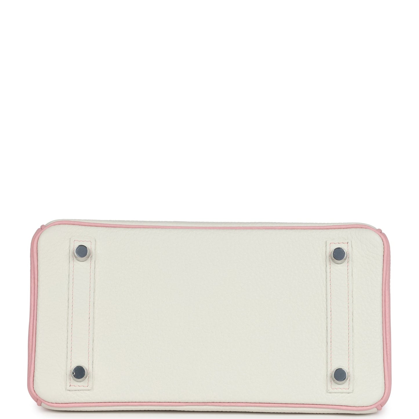 Hermes Special Order (HSS) Birkin 25 Rose Sakura and White Clemence Brushed Palladium Hardware