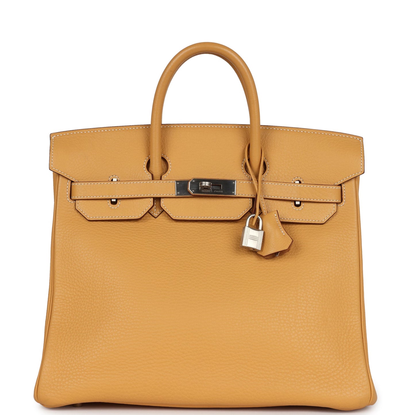 Vintage Hermes Birkin HAC 32 Natural Sable Fjord Brushed Palladium Hardware