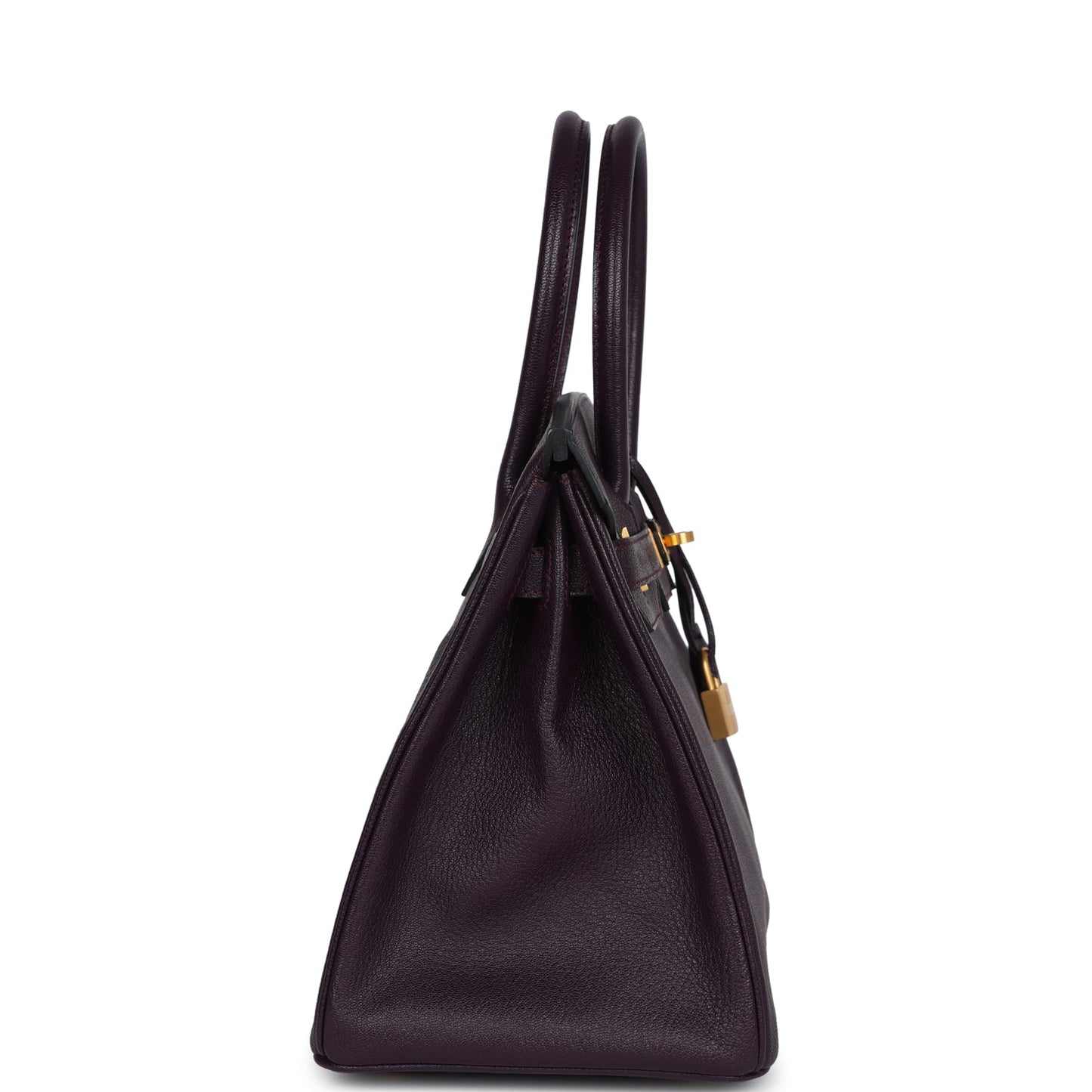 Hermes Special Order (HSS) Birkin 30 Raisin Verso Chevre Brushed Gold Hardware