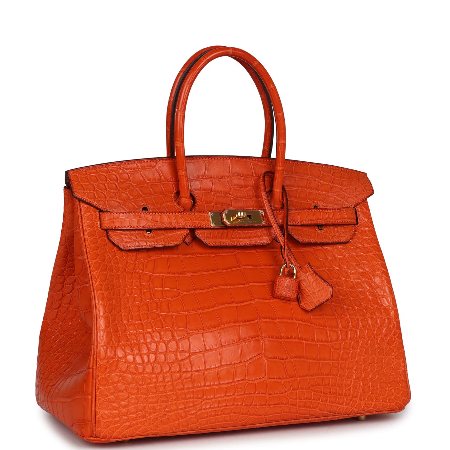 Hermes Birkin 35 Feu Matte Alligator Gold Hardware