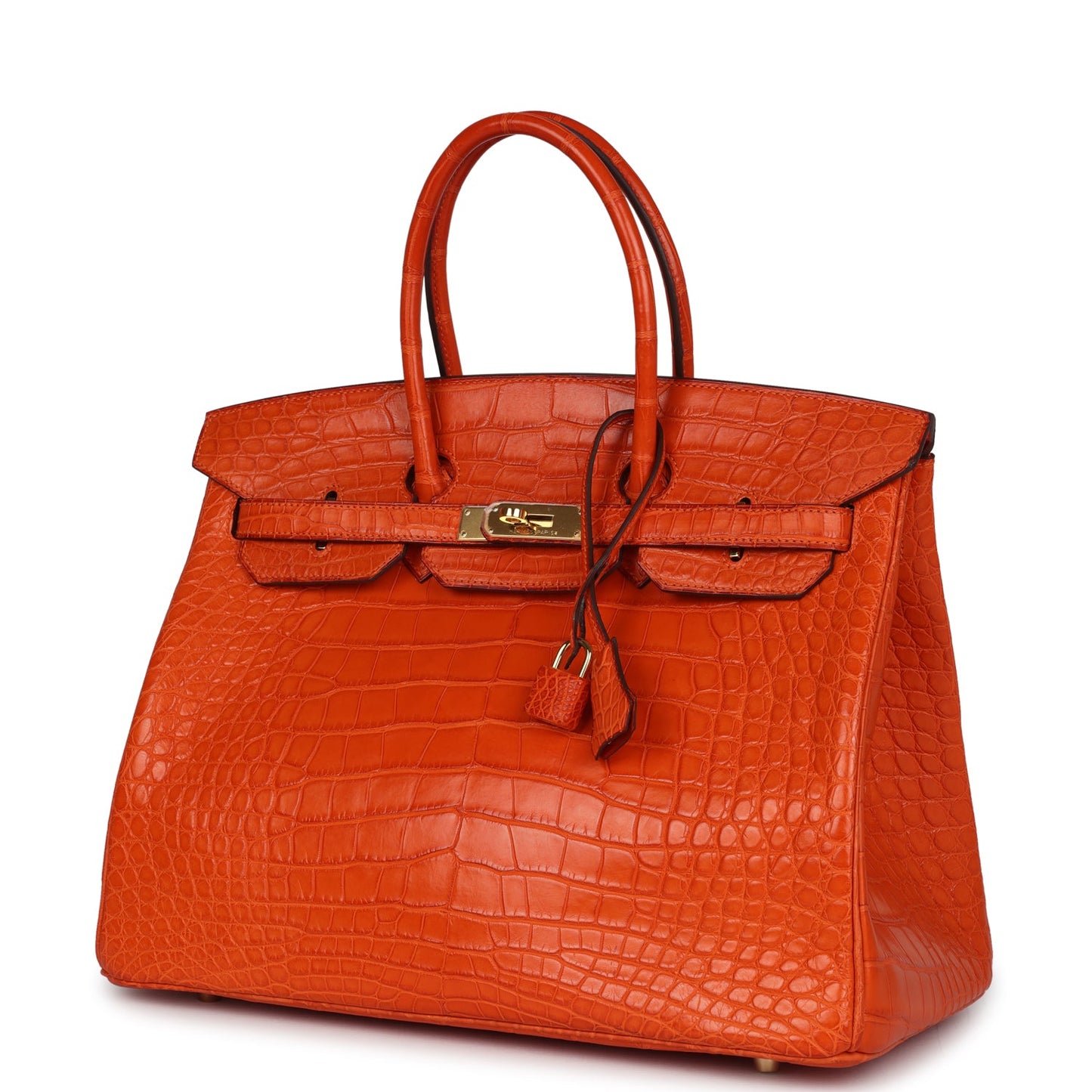 Hermes Birkin 35 Feu Matte Alligator Gold Hardware