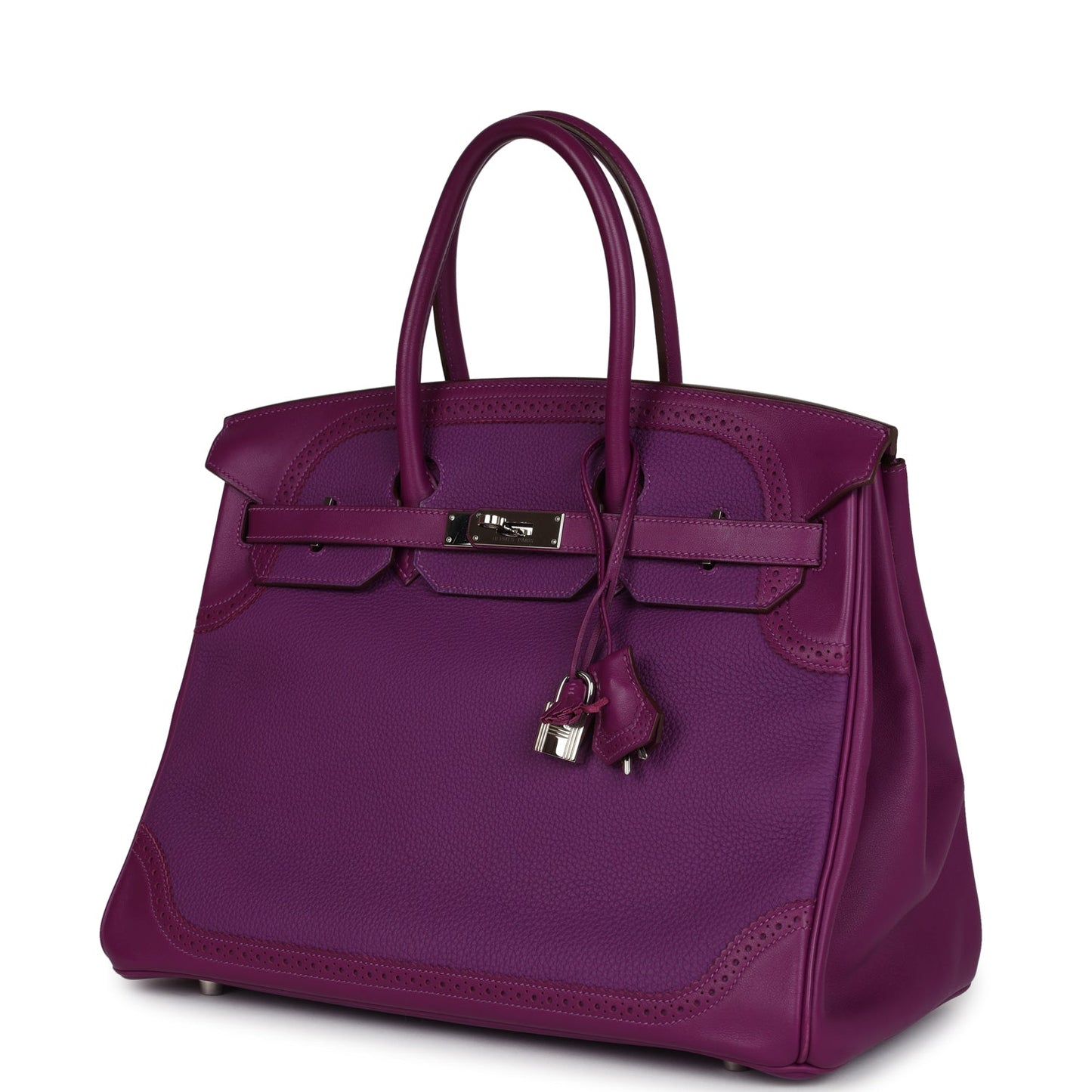 Hermes Birkin 35 Ghillies Anemone Togo and Swift Palladium Hardware