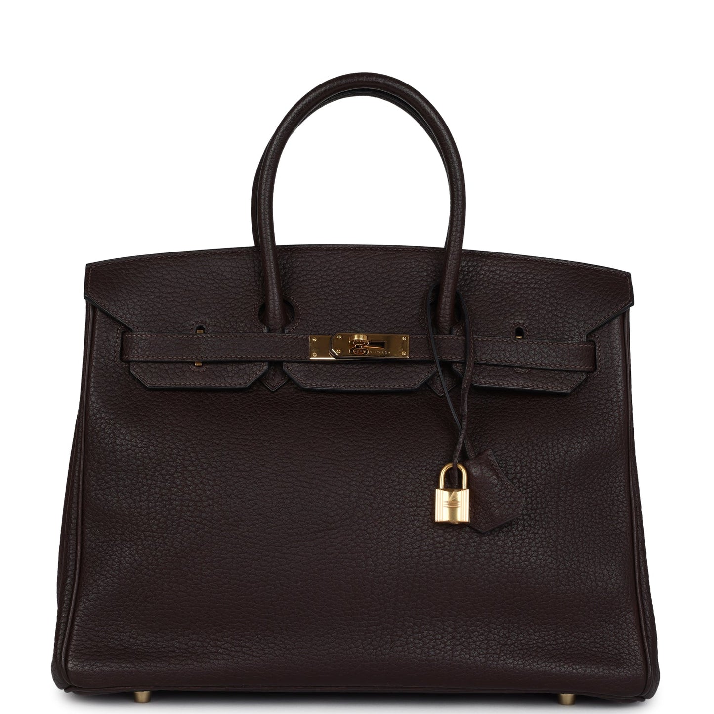 Hermes Birkin 35 Chocolat Fjord Gold Hardware