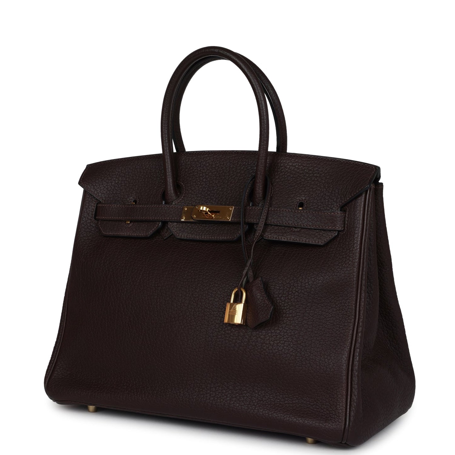 Hermes Birkin 35 Chocolat Fjord Gold Hardware