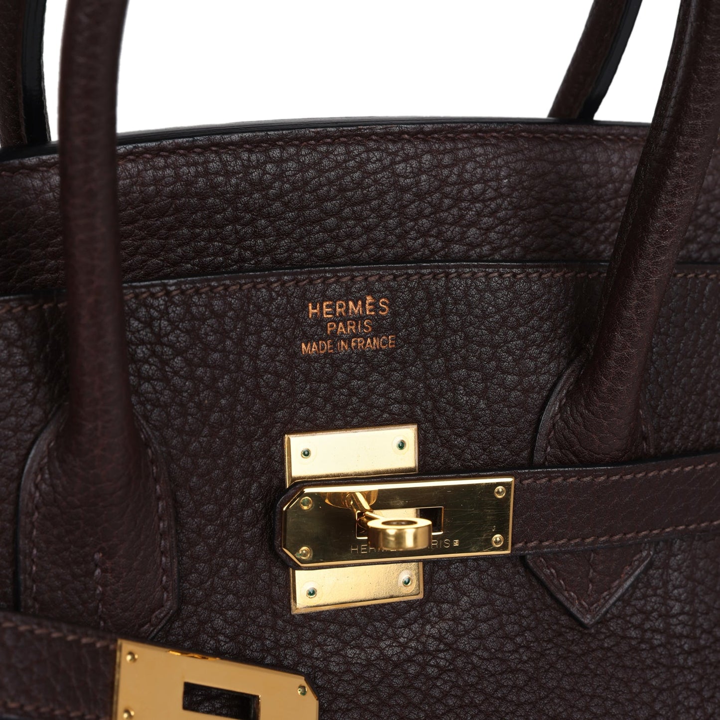 Hermes Birkin 35 Chocolat Fjord Gold Hardware