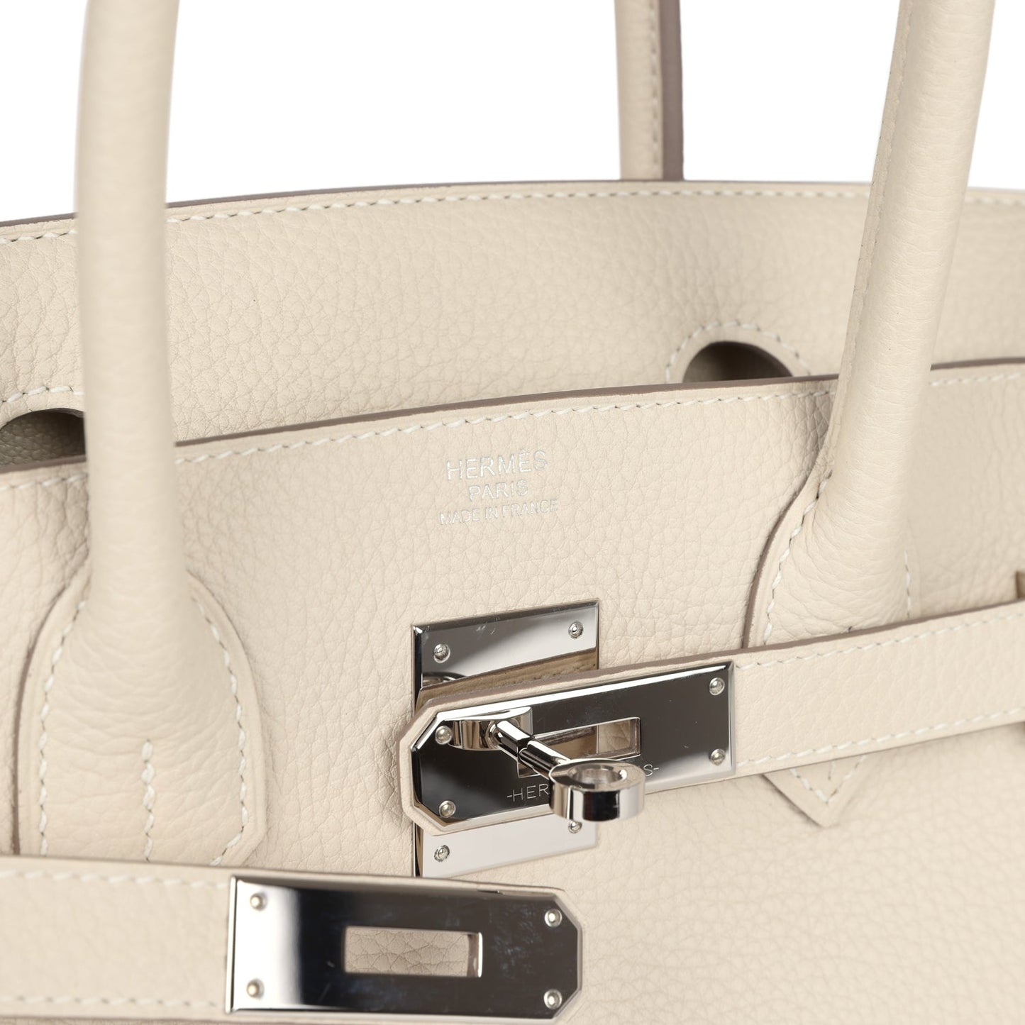 Hermes Birkin 30 Craie Togo Palladium Hardware