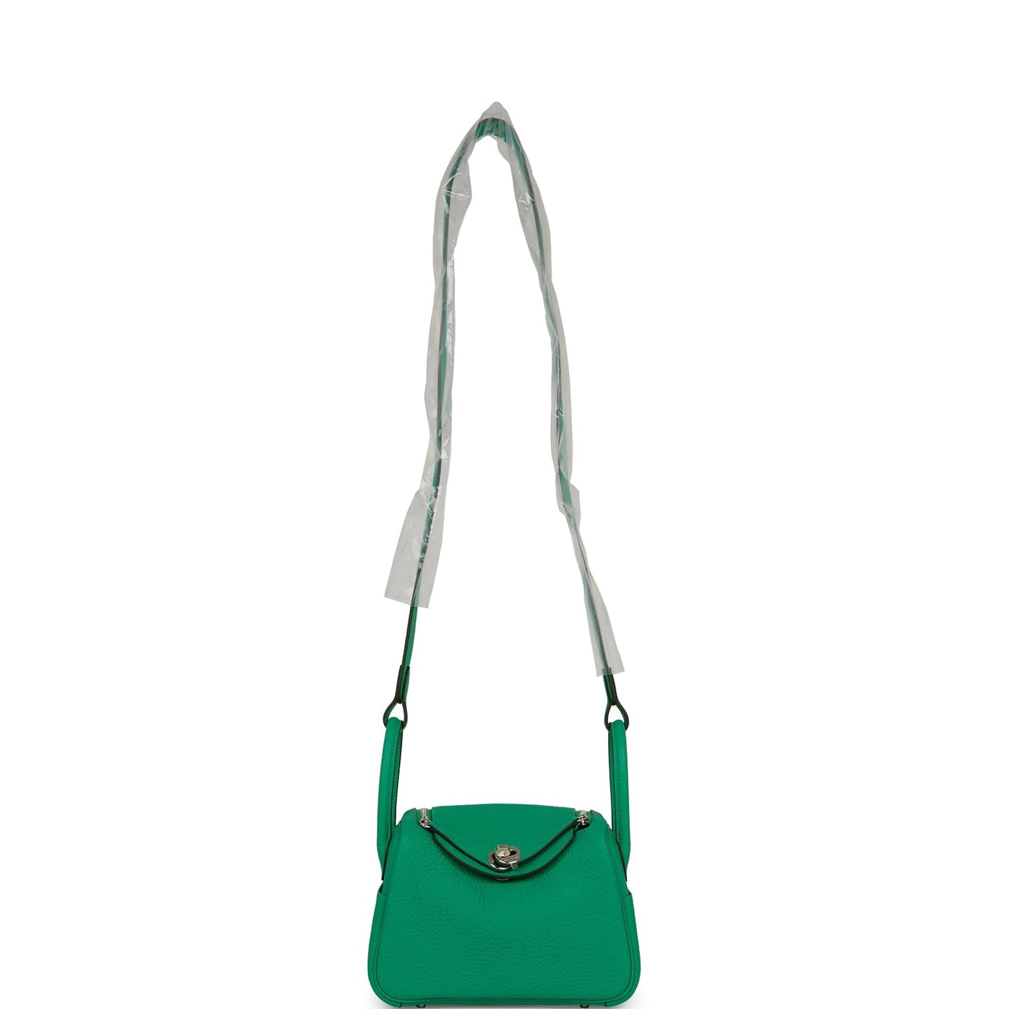 Hermes Mini Lindy Menthe Clemence Palladium Hardware
