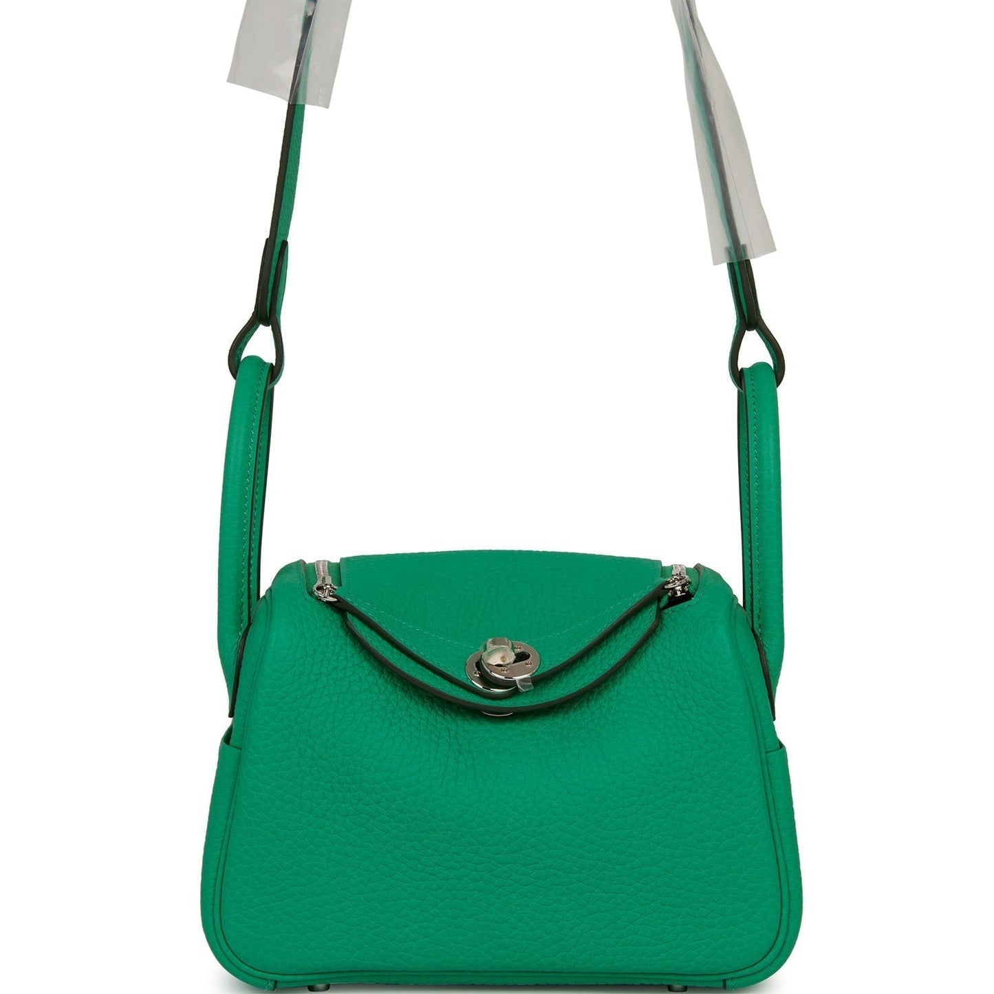 Hermes Mini Lindy Menthe Clemence Palladium Hardware