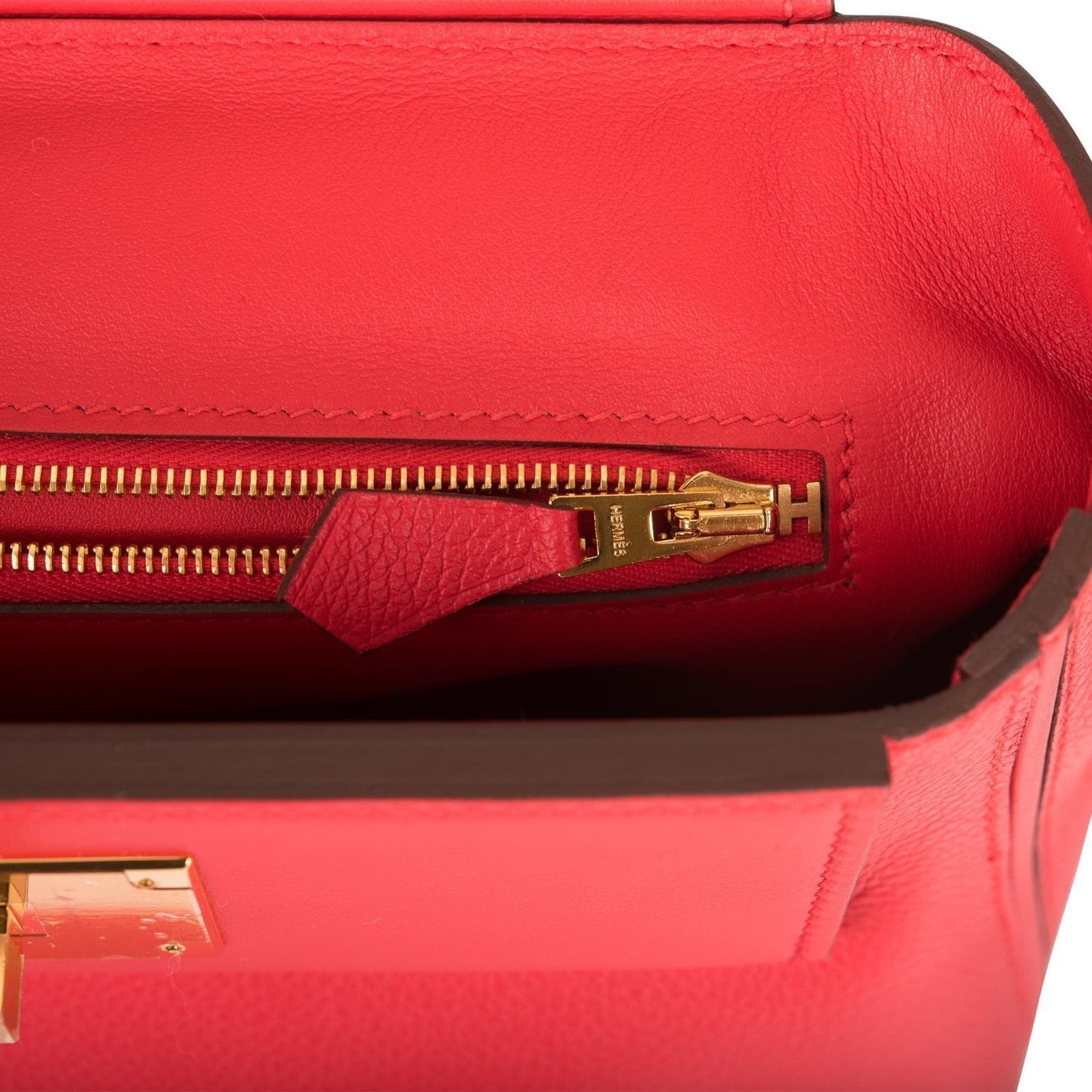 Hermes Mini 24/24 Bag Rouge de Coeur Evercolor and Swift Gold Hardware