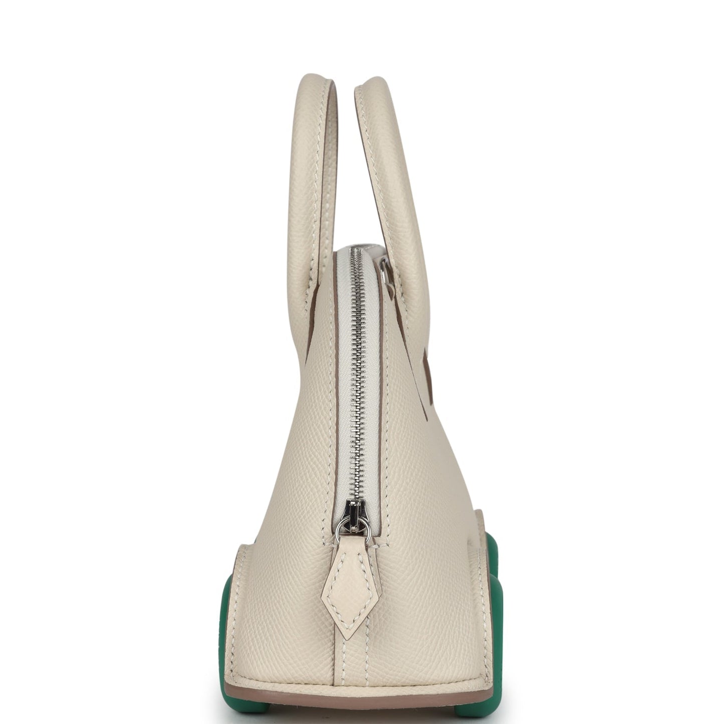 Hermes Bolide On Wheels 1923 Craie and Vert Vertigo Epsom Palladium Hardware