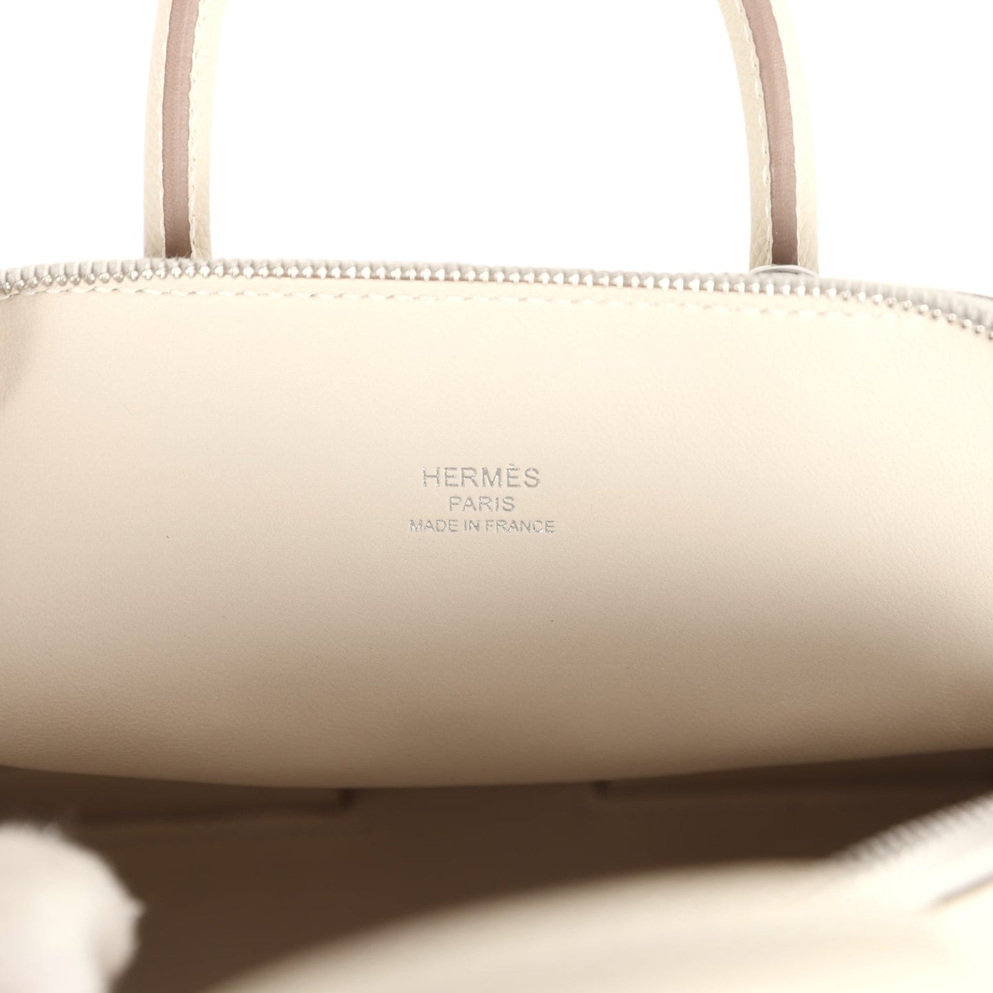 Hermes Bolide On Wheels 1923 Craie and Vert Vertigo Epsom Palladium Hardware