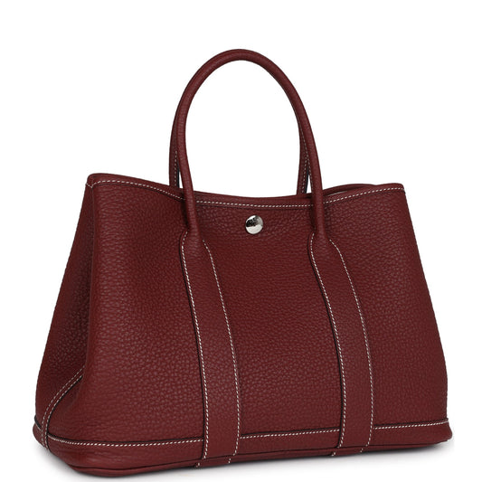 Hermes Garden Party 30 Rouge H Negonda Palladium Hardware