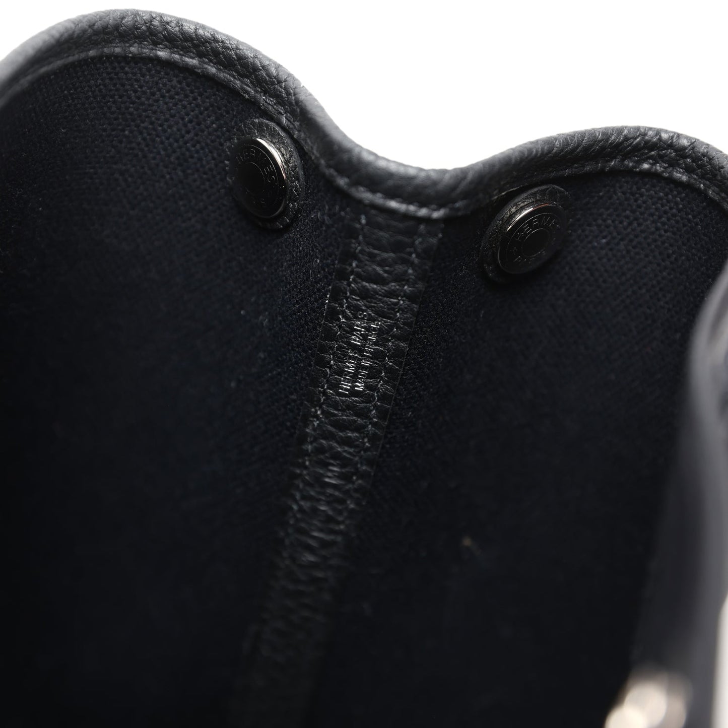 Hermes Garden Party 30 Black Toile and Negonda with Palladium Hardware