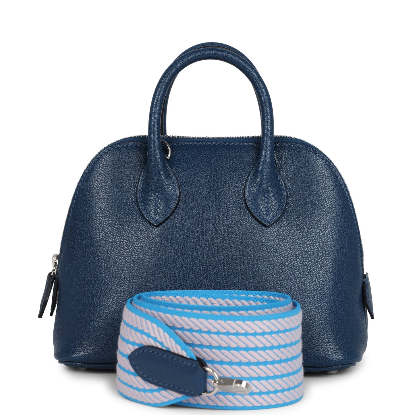 Hermes Mini 1923 Bolide Deep Bleu Chevre Chamkila Palladium Hardware