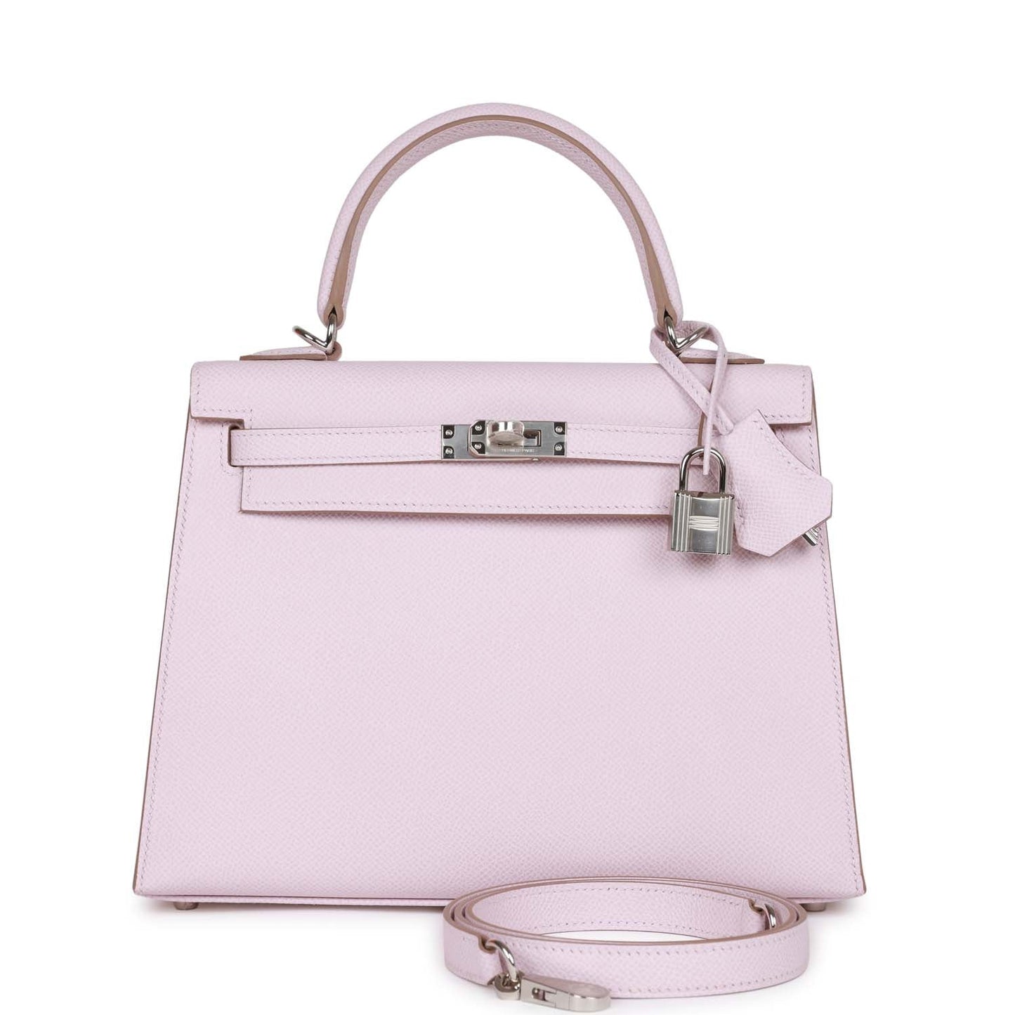 Hermes Kelly Sellier 25 Mauve Pale Epsom Palladium Hardware