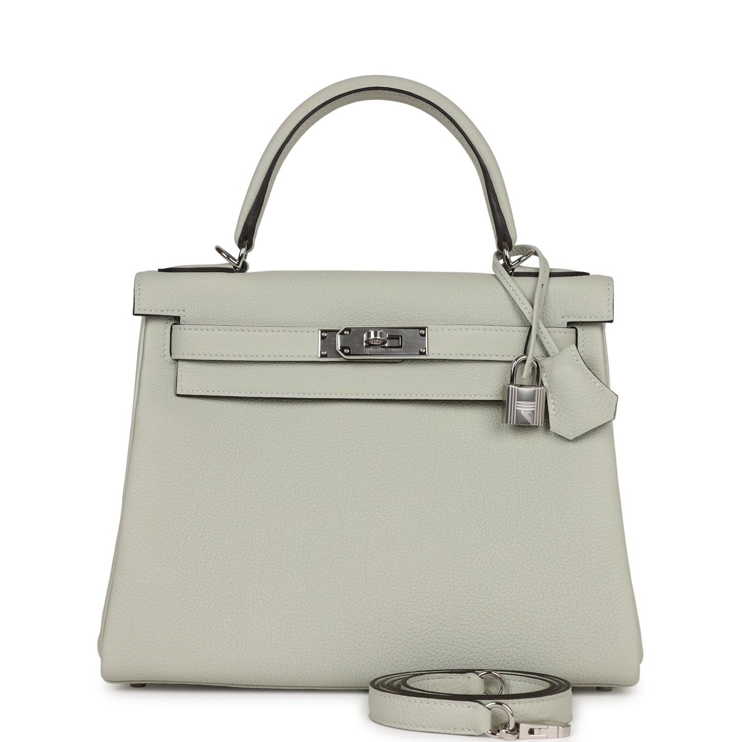Hermes Kelly 28 Gris Neve Togo Palladium Hardware - Retourne 28