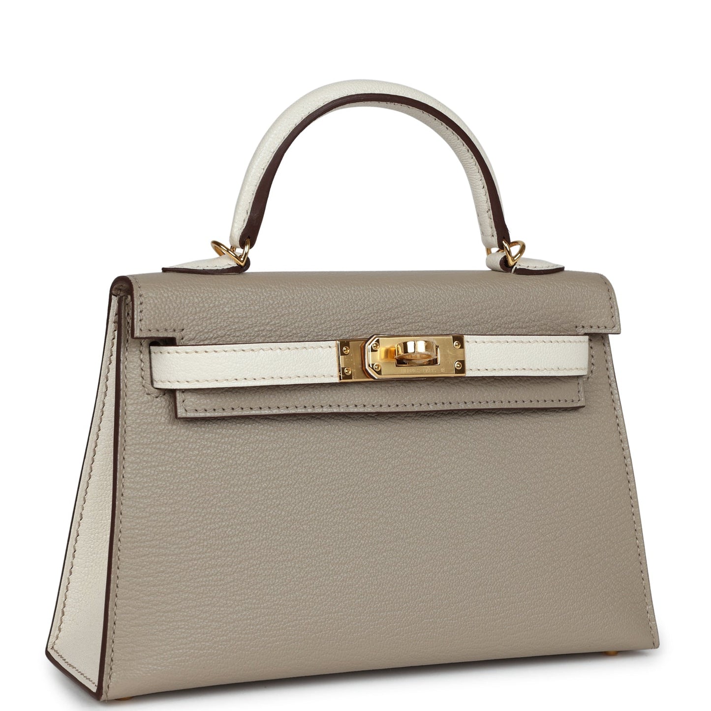 Hermes HSS Kelly 20 Gris Tourterelle et Nata Chevre avec Quincaillerie Dorée
