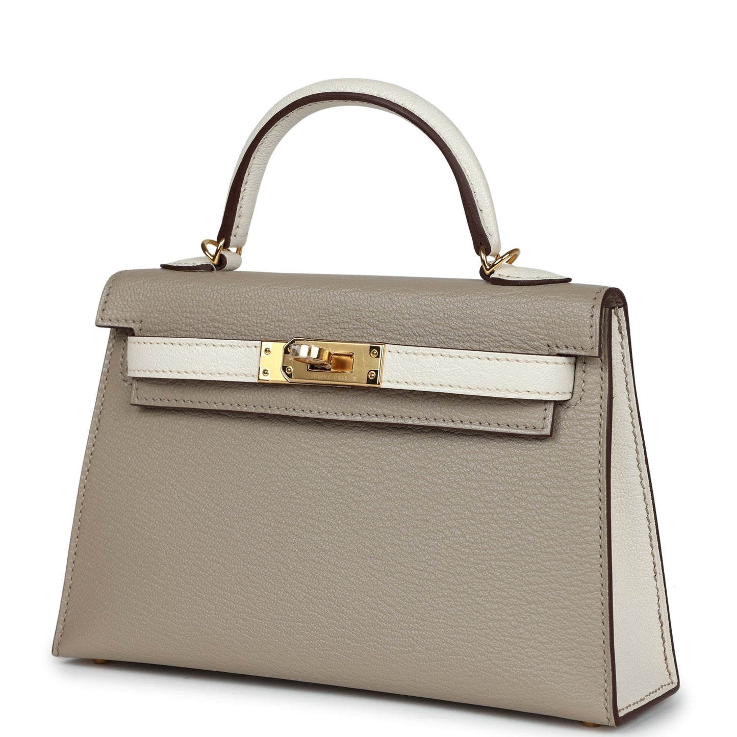 Hermes HSS Kelly 20 Gris Tourterelle et Nata Chevre avec Quincaillerie Dorée