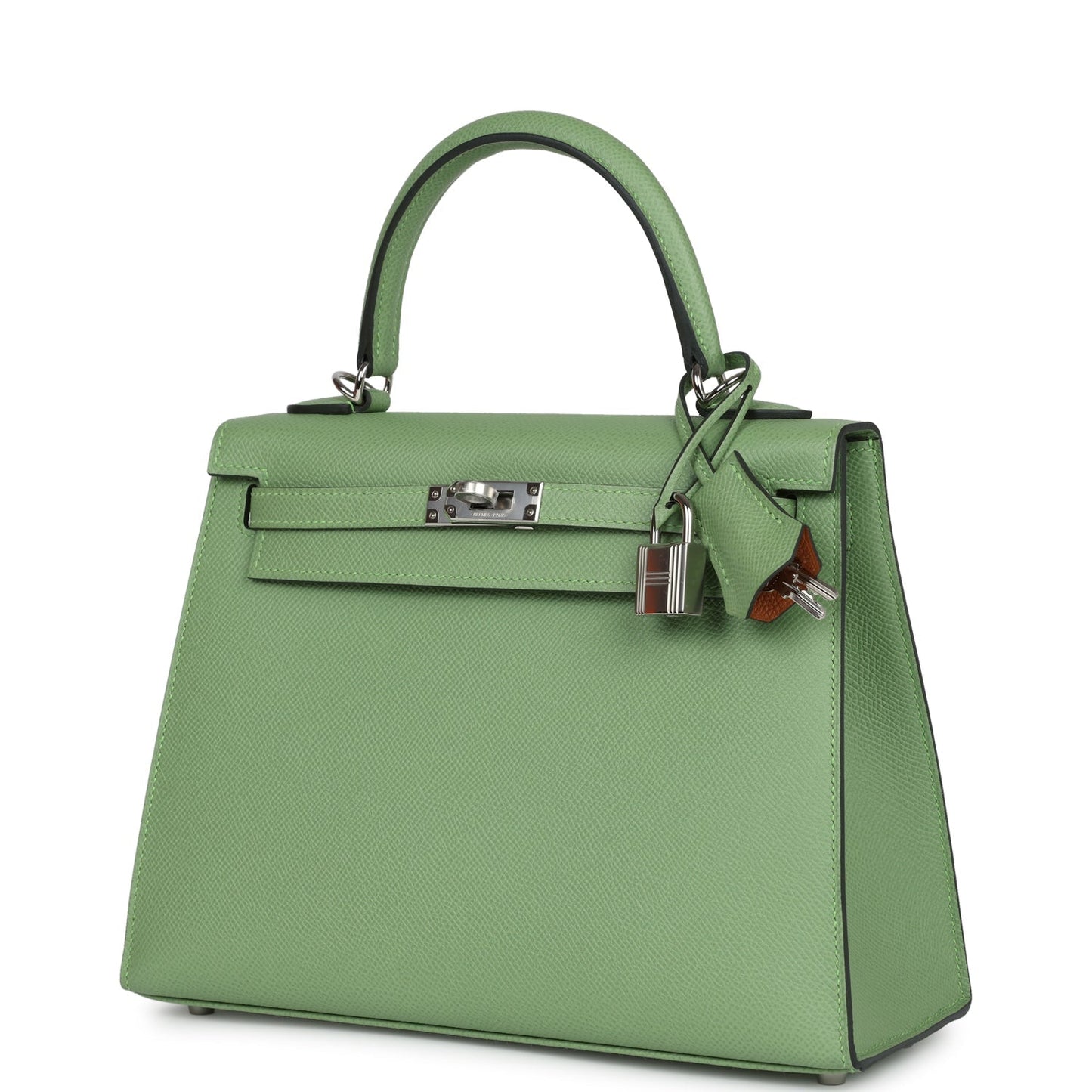 Hermes Kelly Sellier 25 Epsom HSS Vert Criquet Verso Palladium Hardware