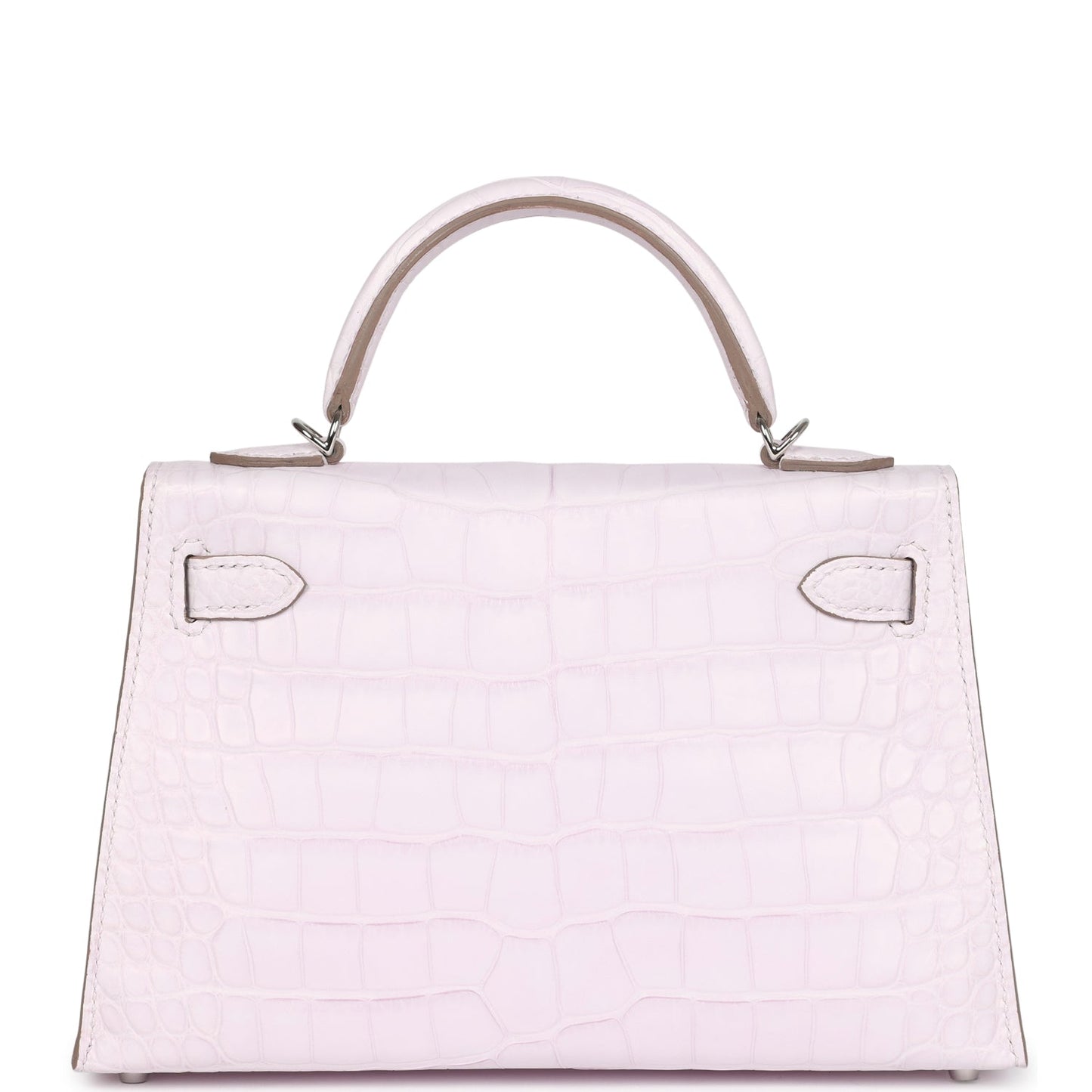 Hermes Kelly Sellier 20 Mauve Pale Boreal Satin Alligator Palladium Hardware
