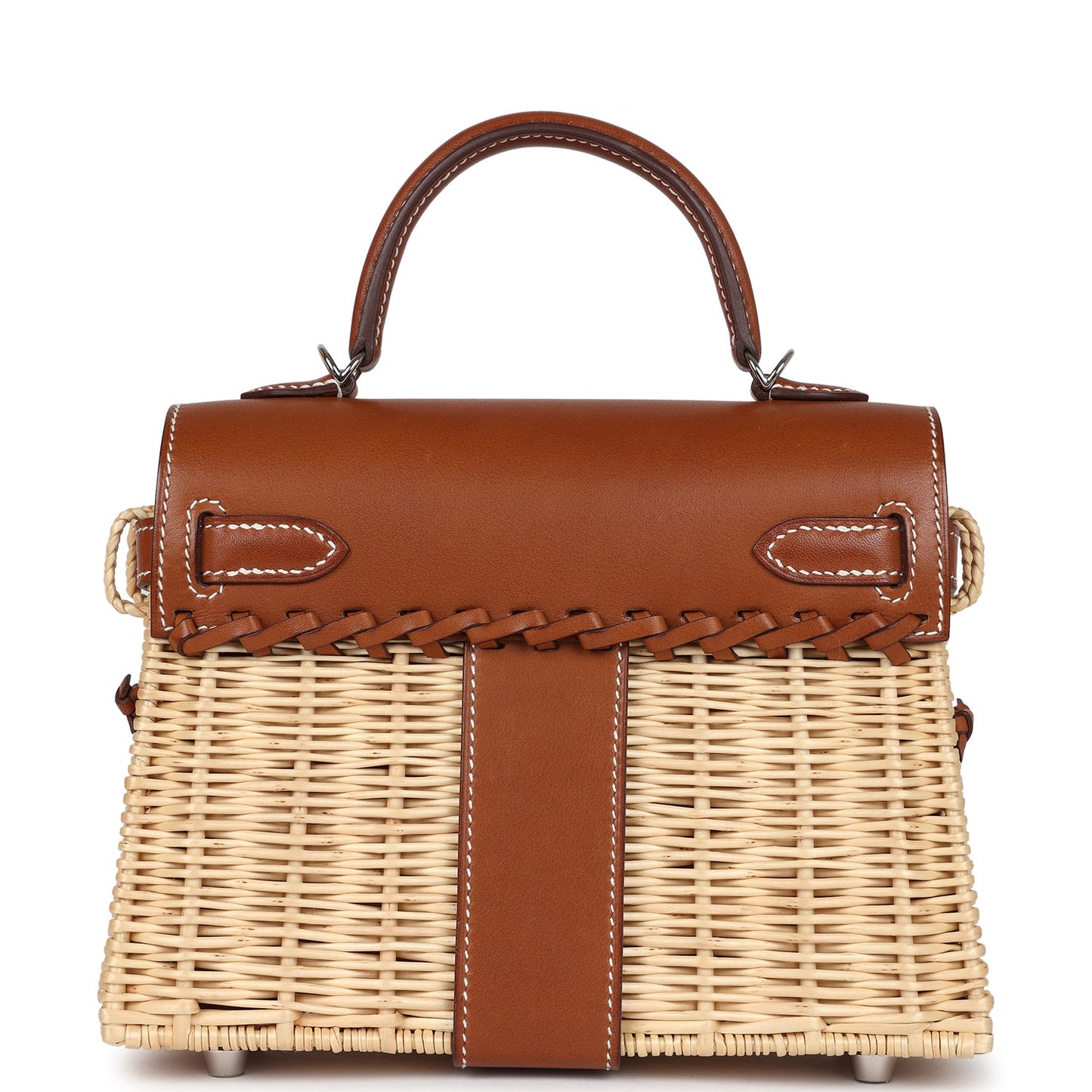 Hermes Mini Picnic Kelly 20 Fauve Barenia Palladium Hardware