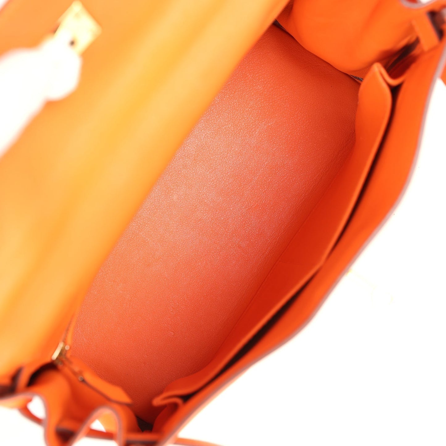 Hermes Kelly Retourne 28 Vibrato Orange Evercalf Gold Hardware