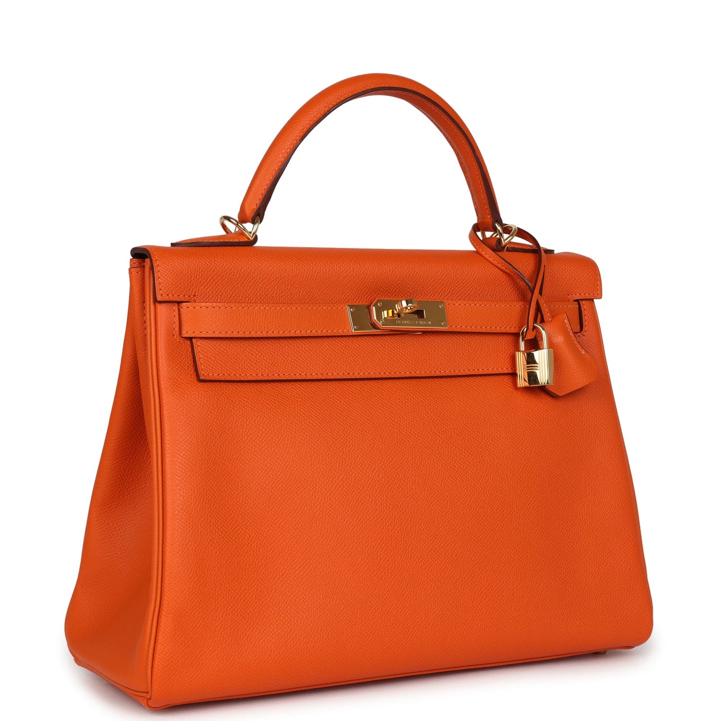 Hermes Kelly Retourne 32 Orange H Epsom Gold Hardware