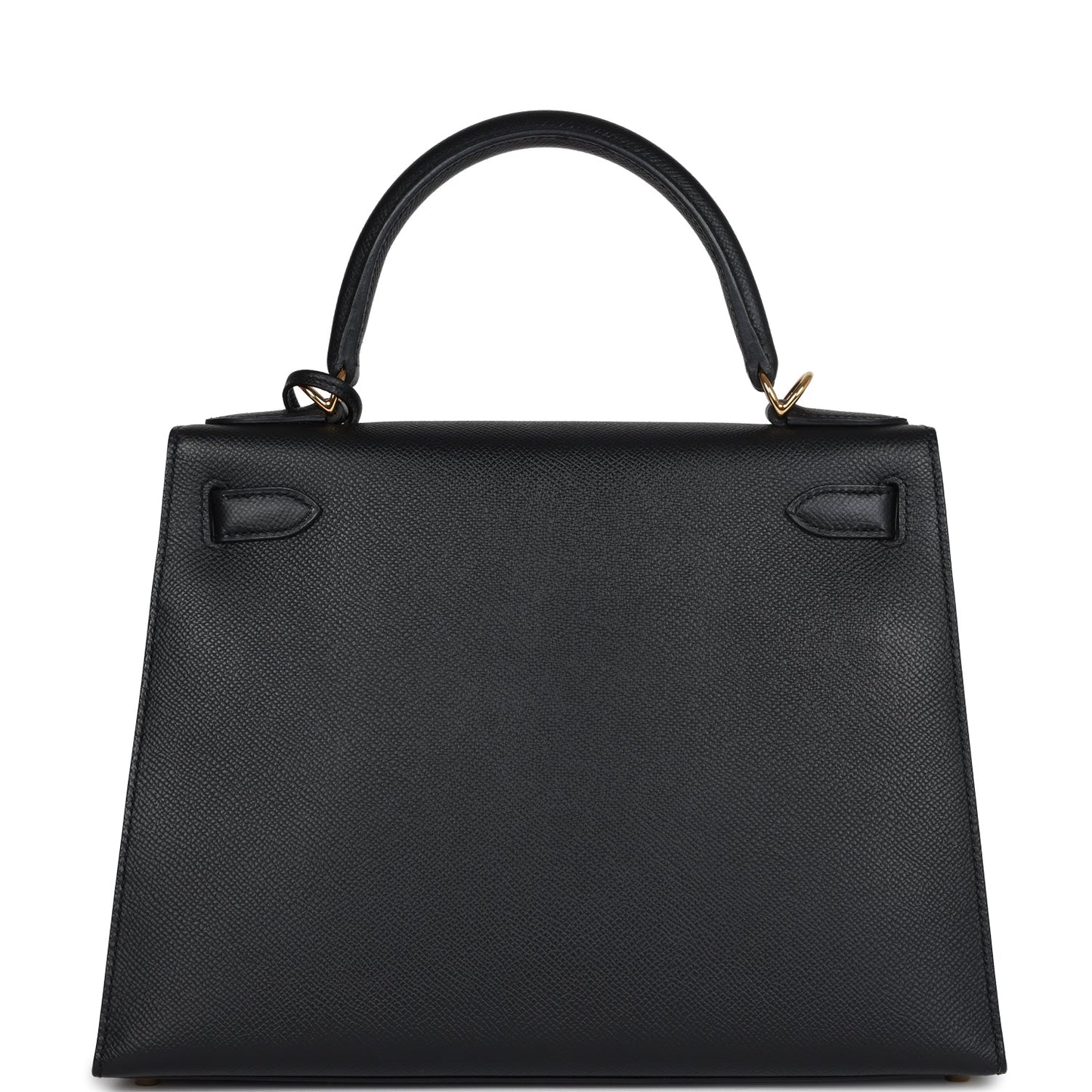 Hermes Kelly Sellier 28 Black Epsom Gold Hardware