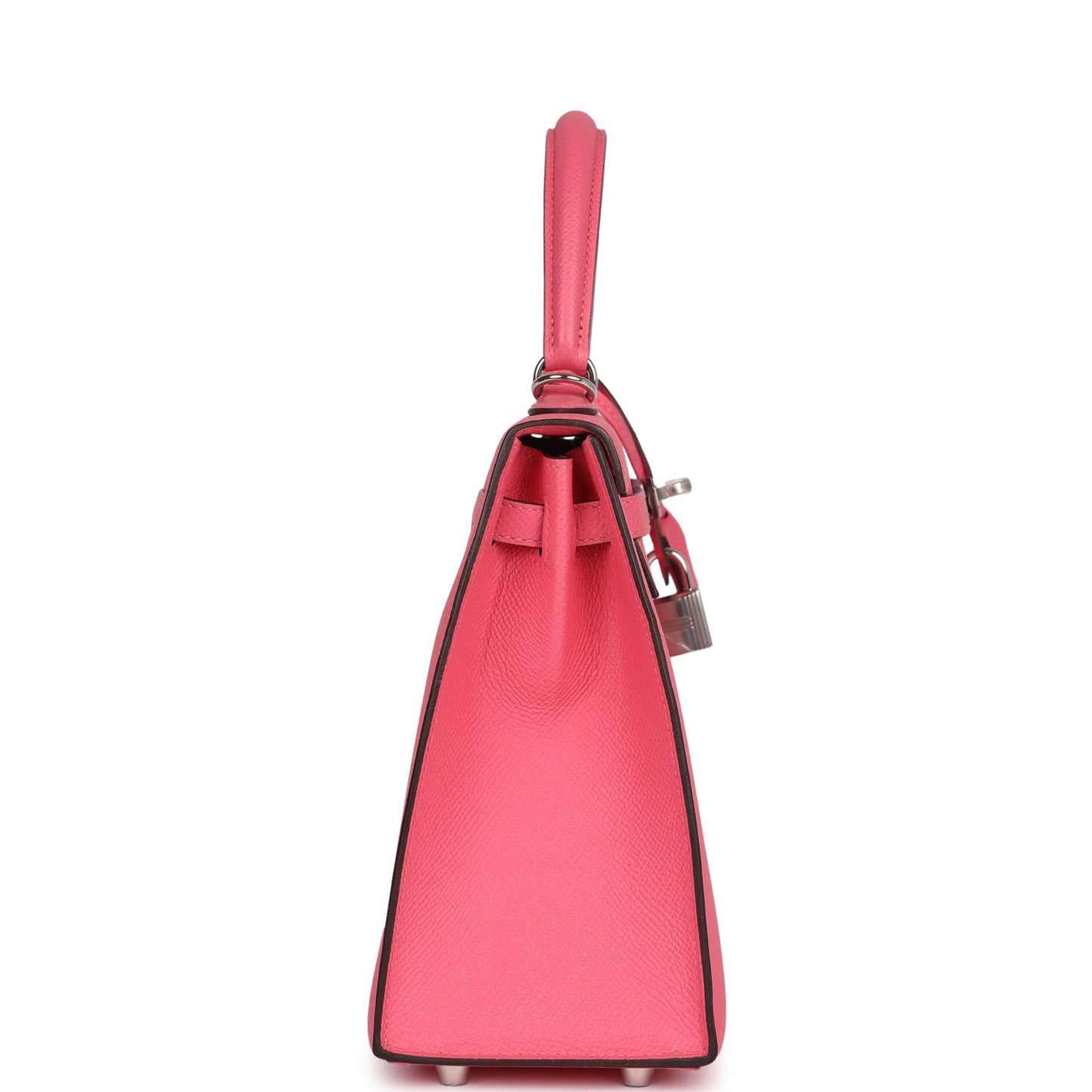 Hermes Kelly Sellier 25 Rose Azalee Epsom Palladium Hardware