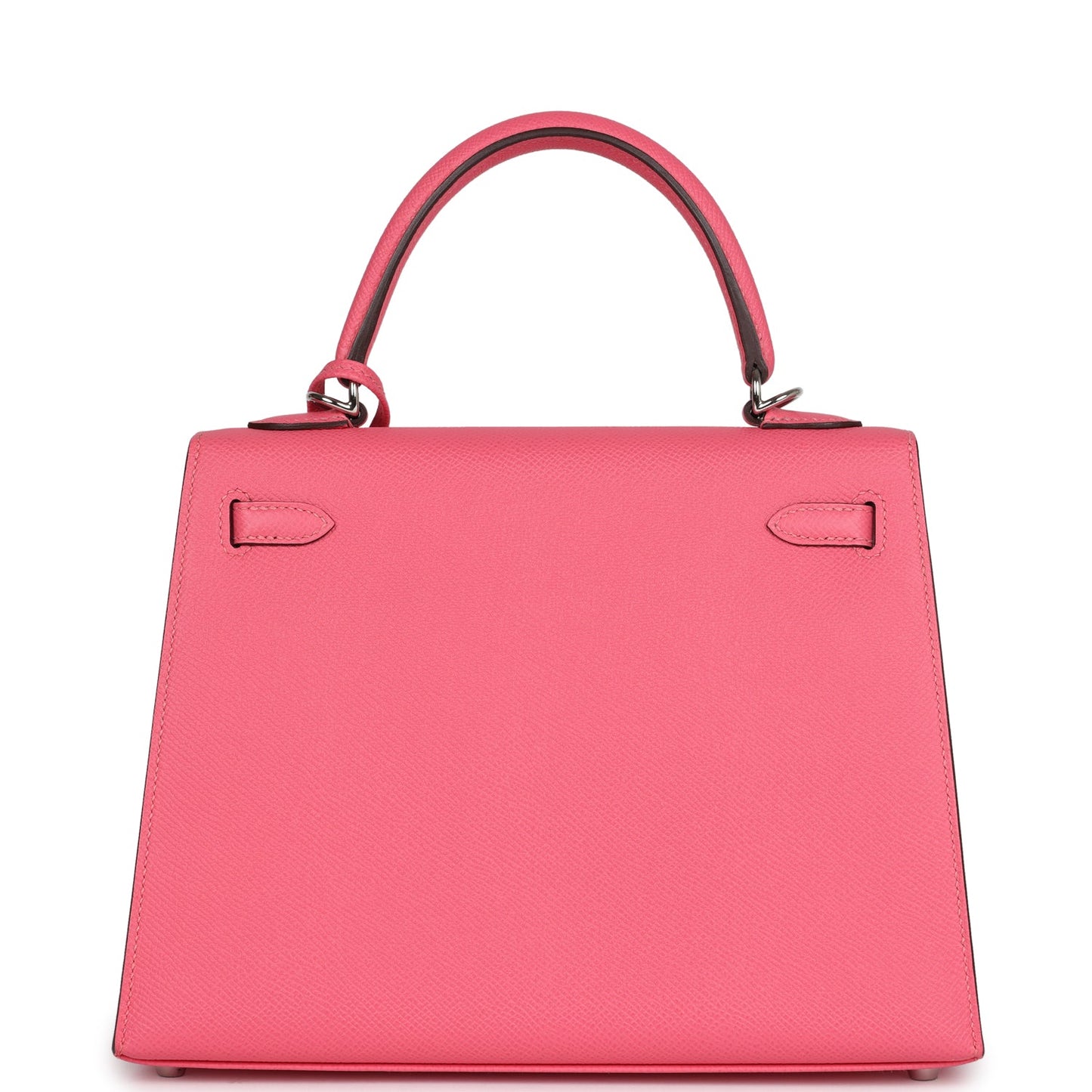 Hermes Kelly Sellier 25 Rose Azalee Epsom Palladium Hardware