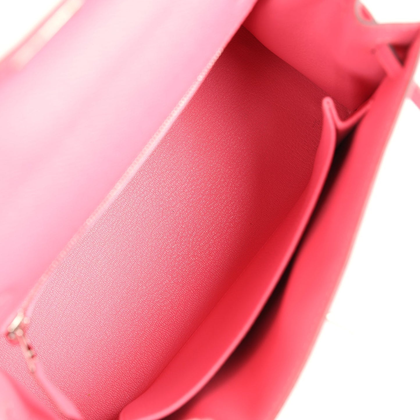 Hermes Kelly Sellier 25 Rose Azalee Epsom Palladium Hardware