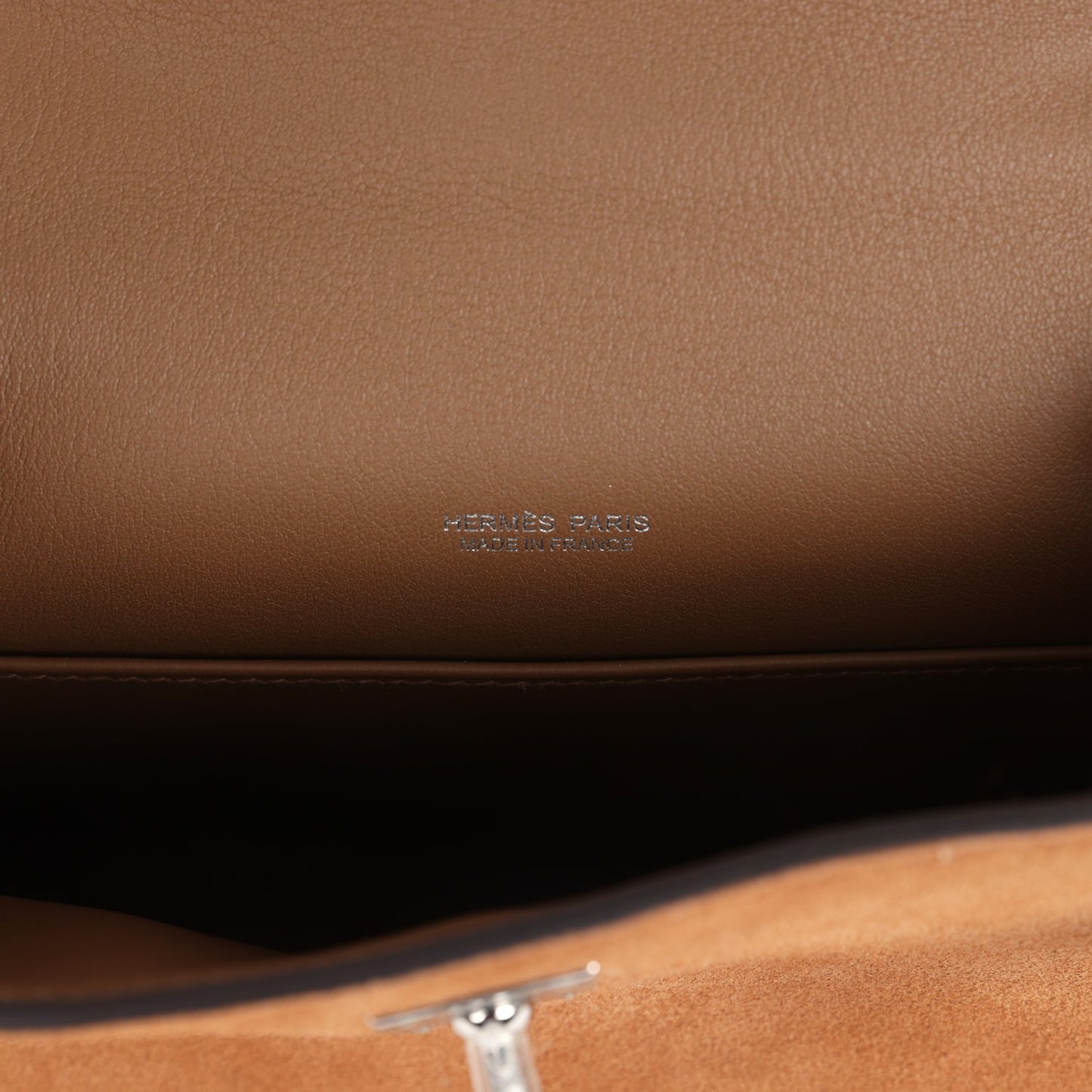 Hermes Teddy Kelly 20 Chamois Shearling and Swift Palladium Hardware