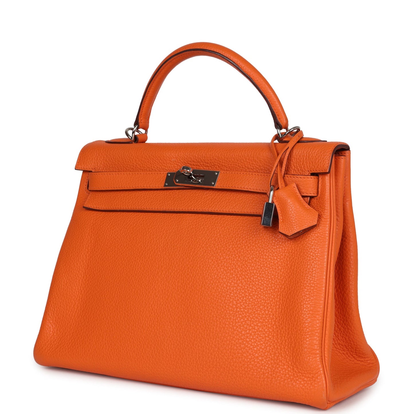 Hermes Kelly Retourne 32 Orange Togo Palladium Hardware