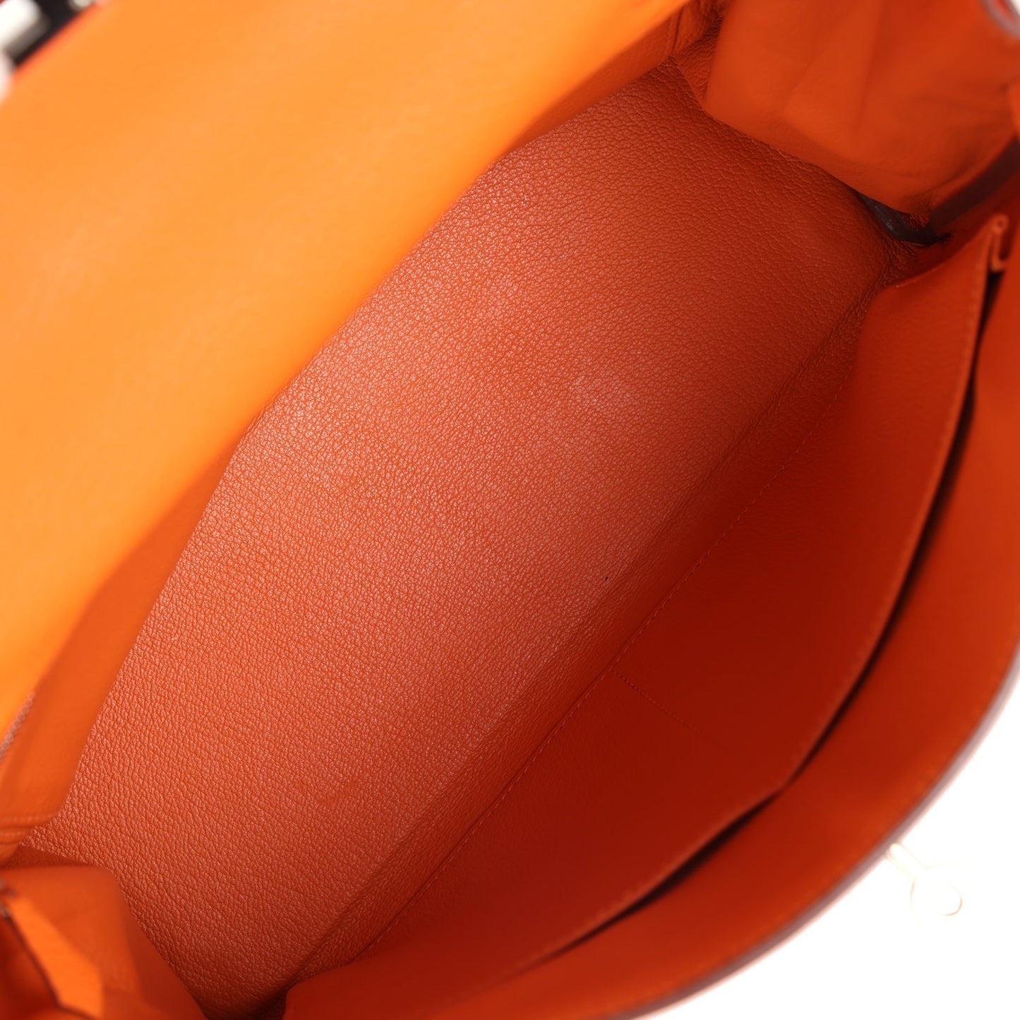 Hermes Kelly Retourne 32 Orange Togo Palladium Hardware